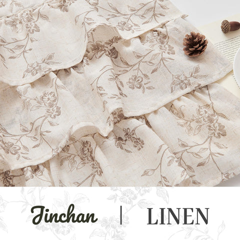 Jinchan unique layered ruffles create cascading movement on windows