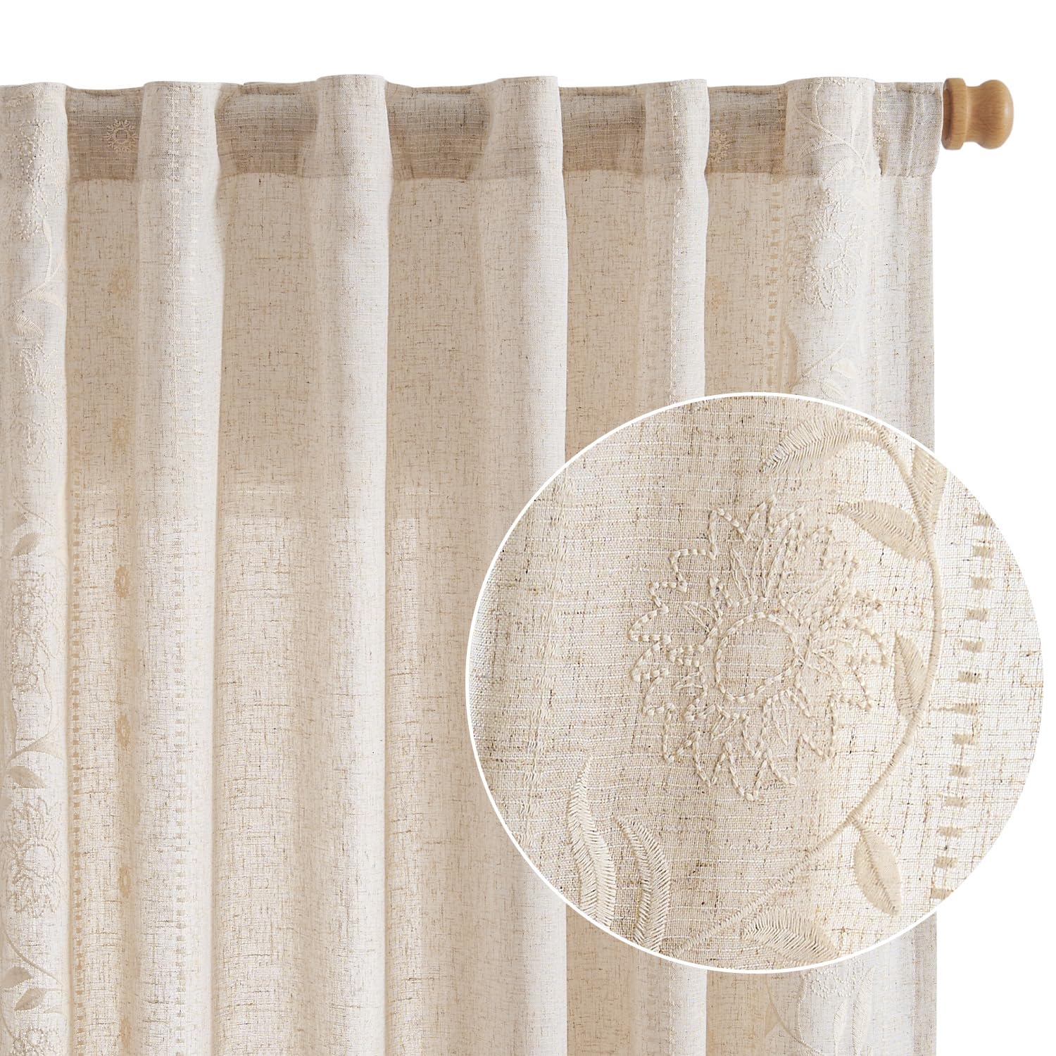 Easy-care instructions for jinchan Winslow curtains: cold wash, low tumble dry