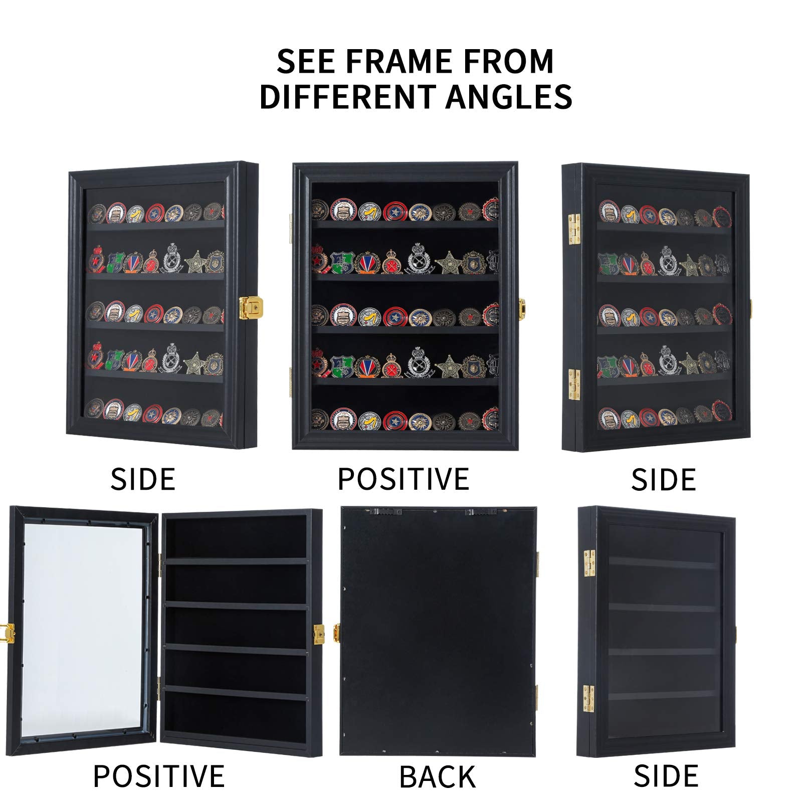 Protective dust-free interior keeps items clearly visible