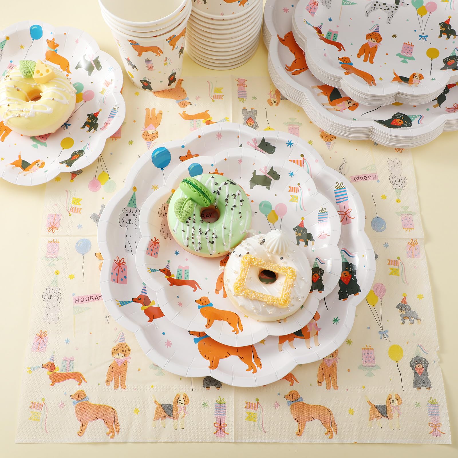 Jinei dog theme cups for easy serving and cleanups
