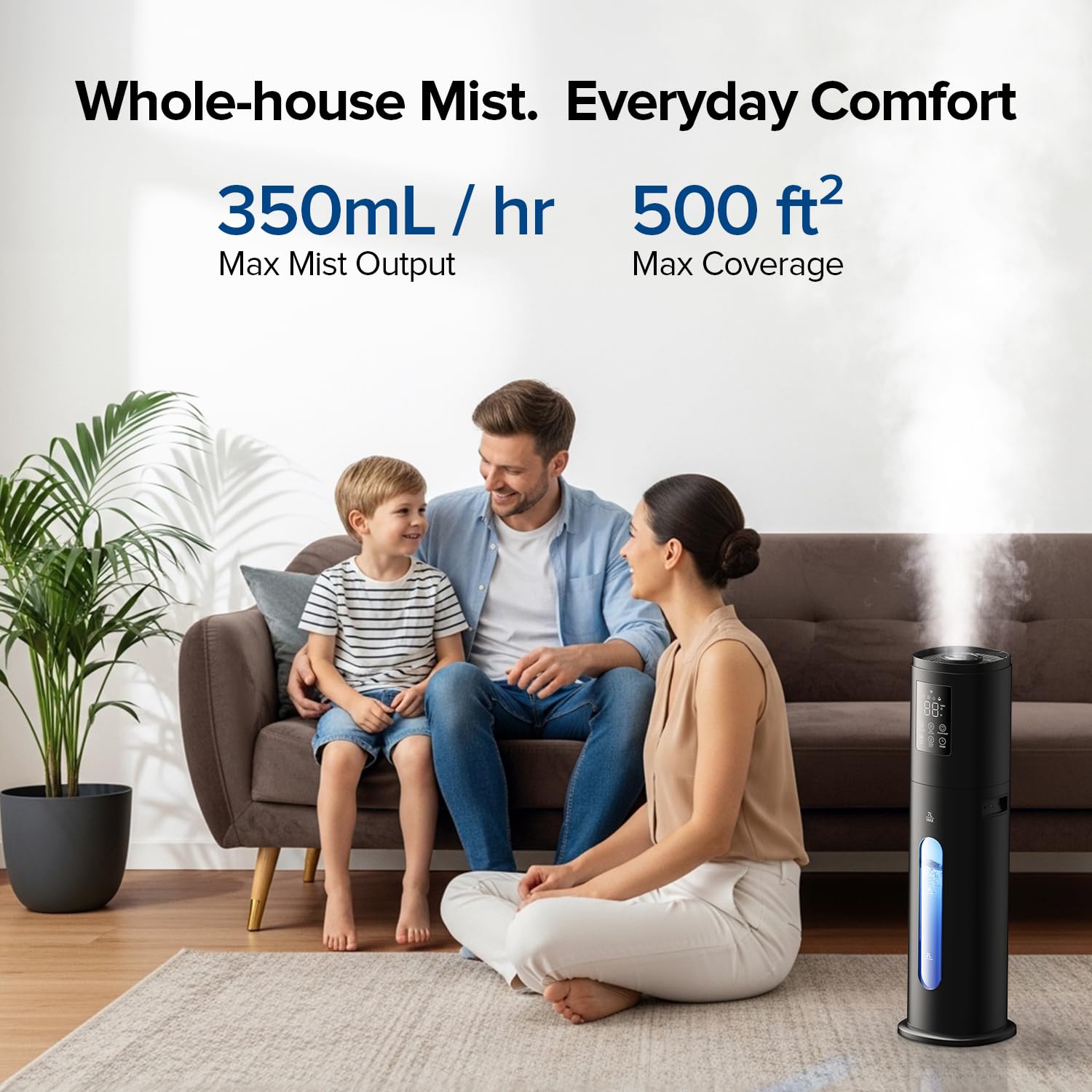 Jingkey humidifier with remote control for convenient operation