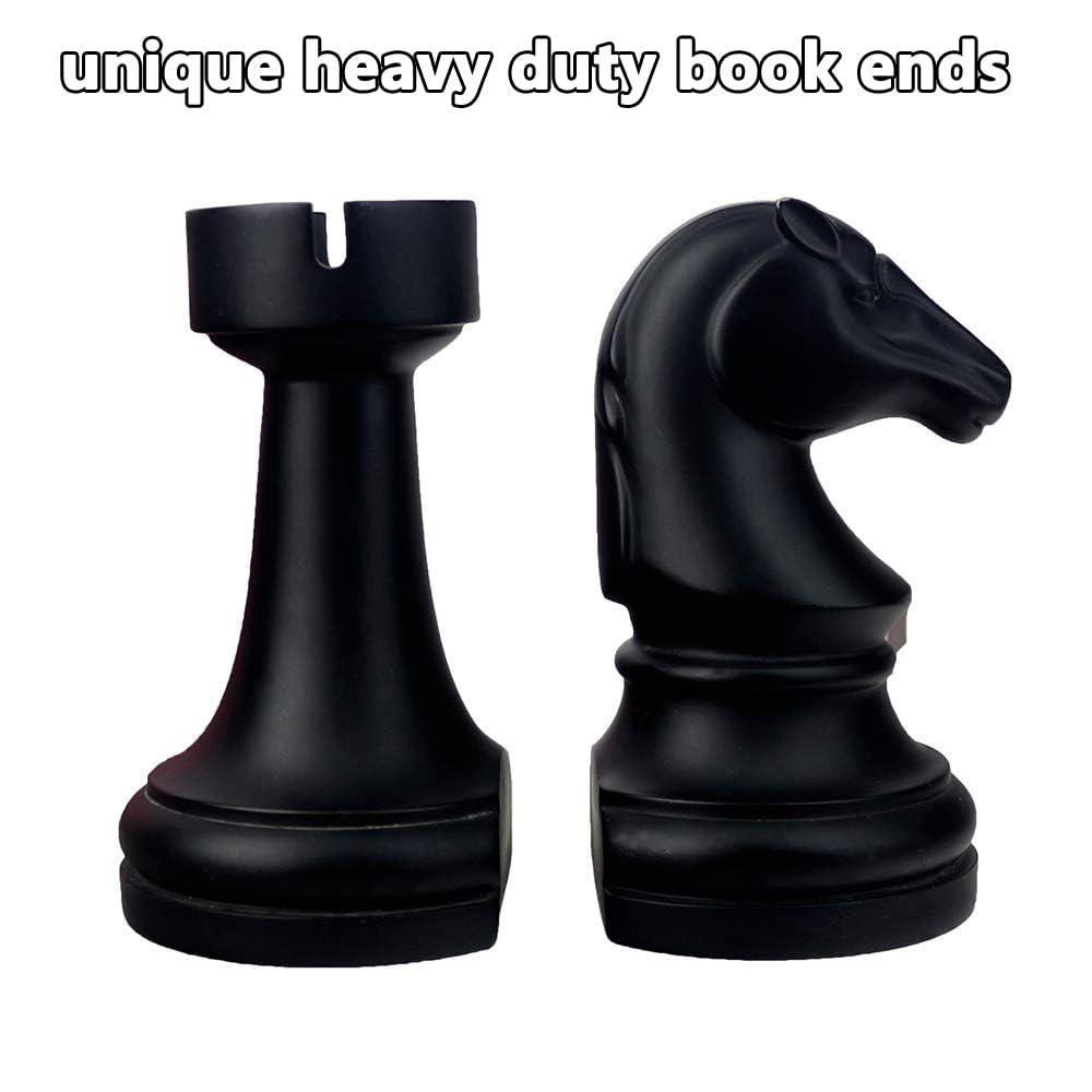 Jinhuoba chess bookends side view showing sturdy heavy support