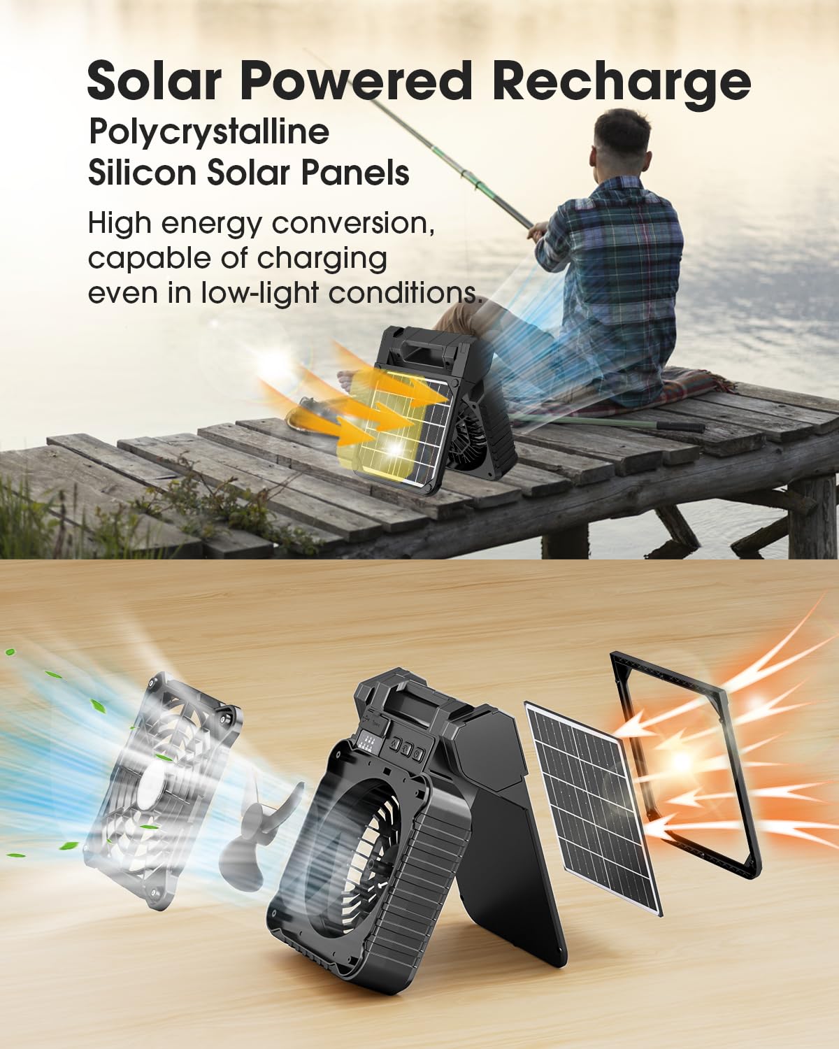 JINLICTE integrated solar panel design reduces gear clutter outdoors