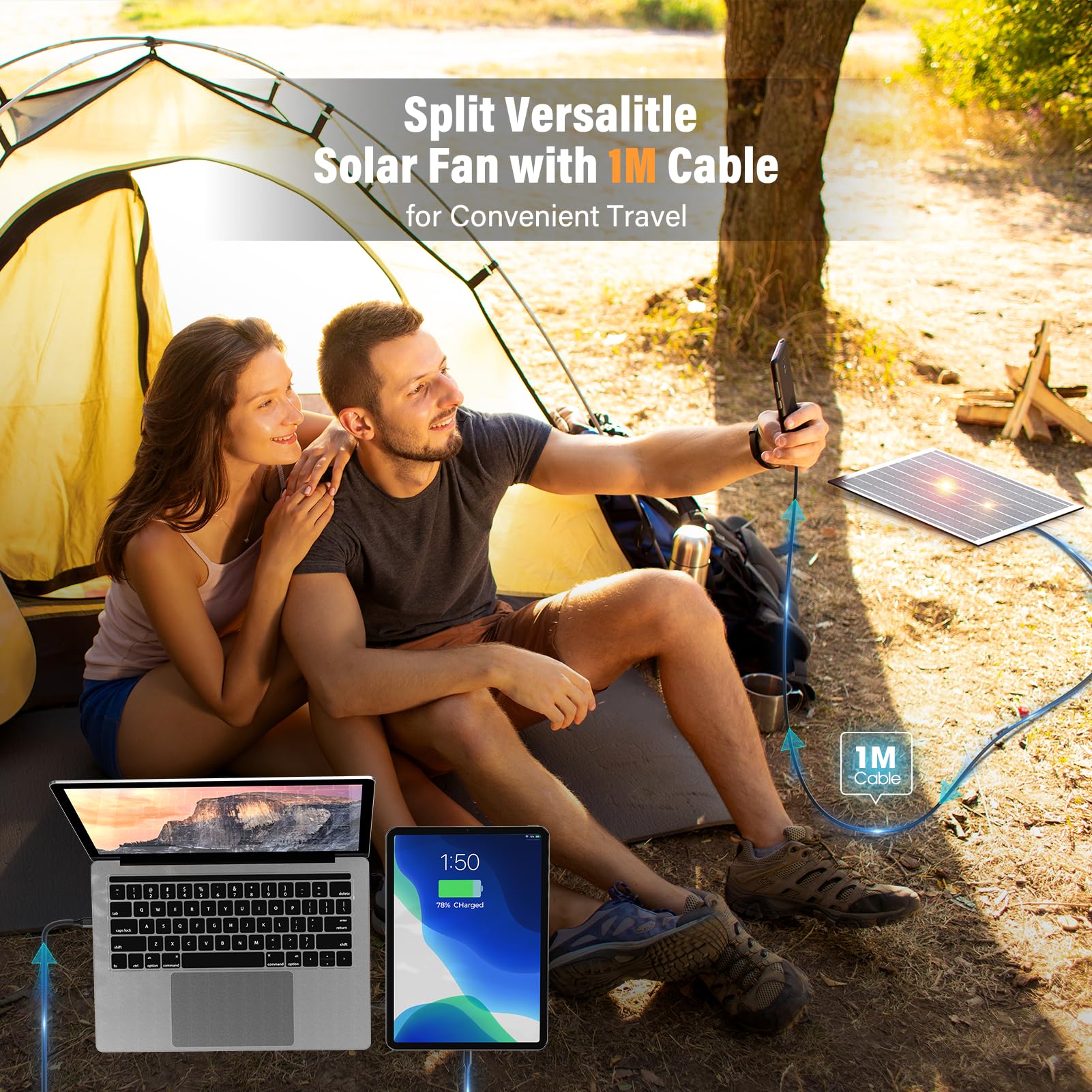 JINLICTE compact and portable design ready for backpacking