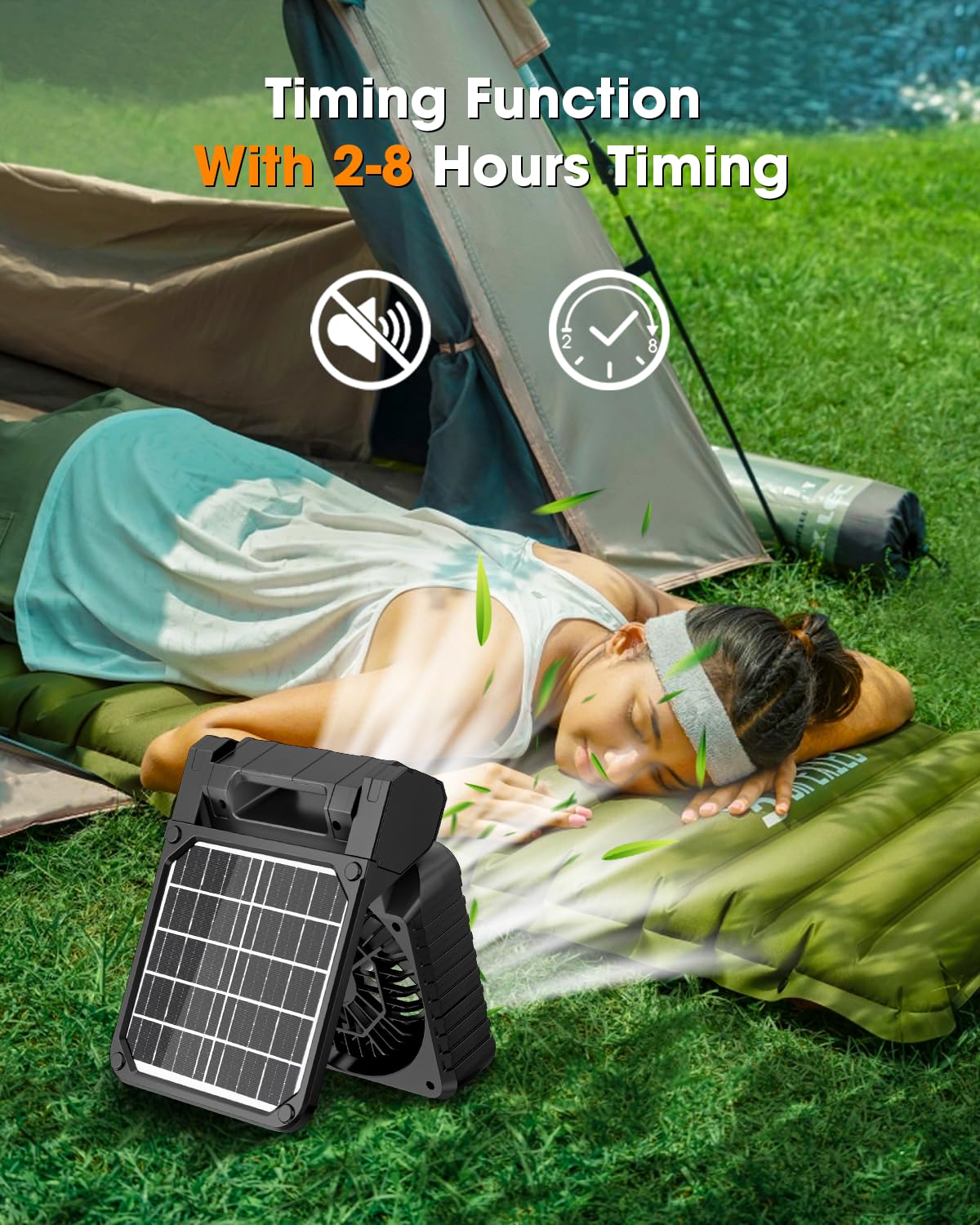 JINLICTE foldable stand enables desk or tent-side use