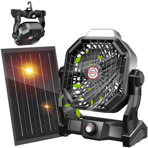 JINLICTE solar panel powering outdoor cooling with efficient energy collection.
