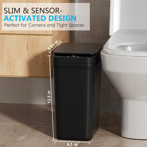 jinligogo 2.6-gallon bathroom bin fits in small spaces.