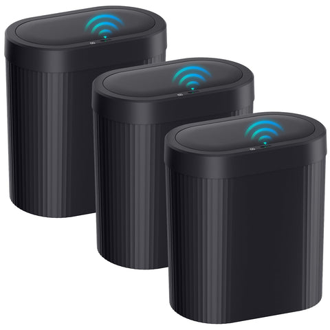 jinligogo 3-pack 5 gallon trash can with lid keeps spaces tidy and organized.