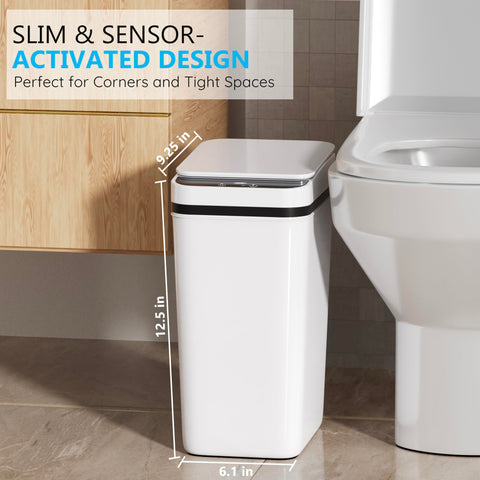 jinligogo 3Pack IPX5 waterproof trash can in a humid bathroom setting