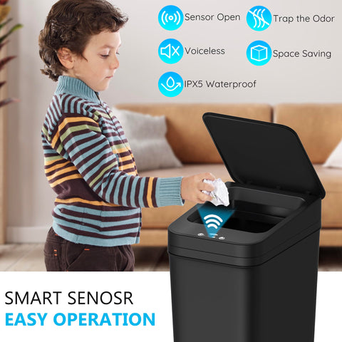 jinligogo 3Pack touchless trash bin sensor—hands-free use for improved hygiene.