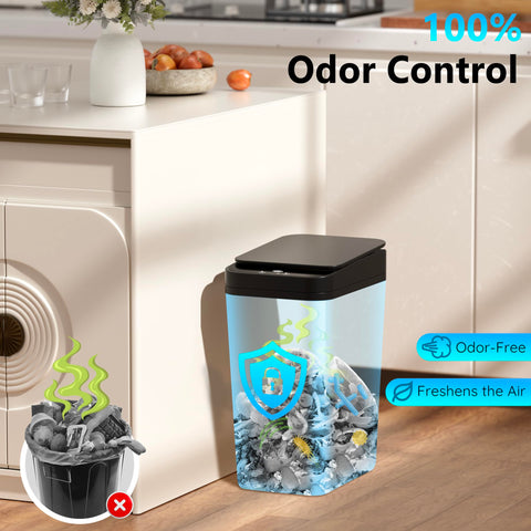 jinligogo battery-powered bin operates without cords.