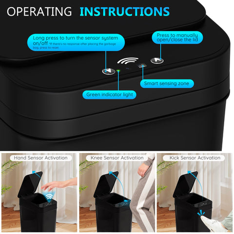 jinligogo IPX5 waterproof trash can withstand humidity.