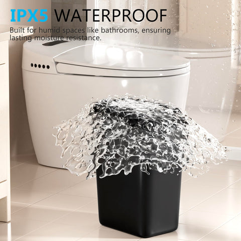 jinligogo slim design trash bin saves bathroom space.