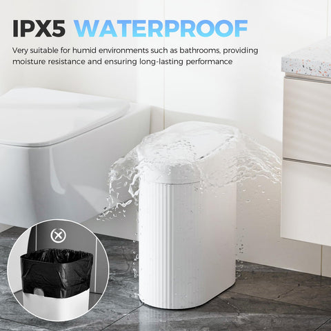 jinligogo waterproof durable trash can withstand humidity in bathrooms and kitchens