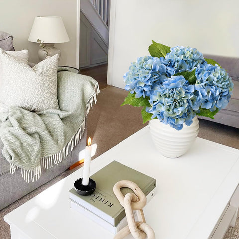 JINWOE artificial hydrangea head with 6.7in diameter adds realistic blooms to centerpieces