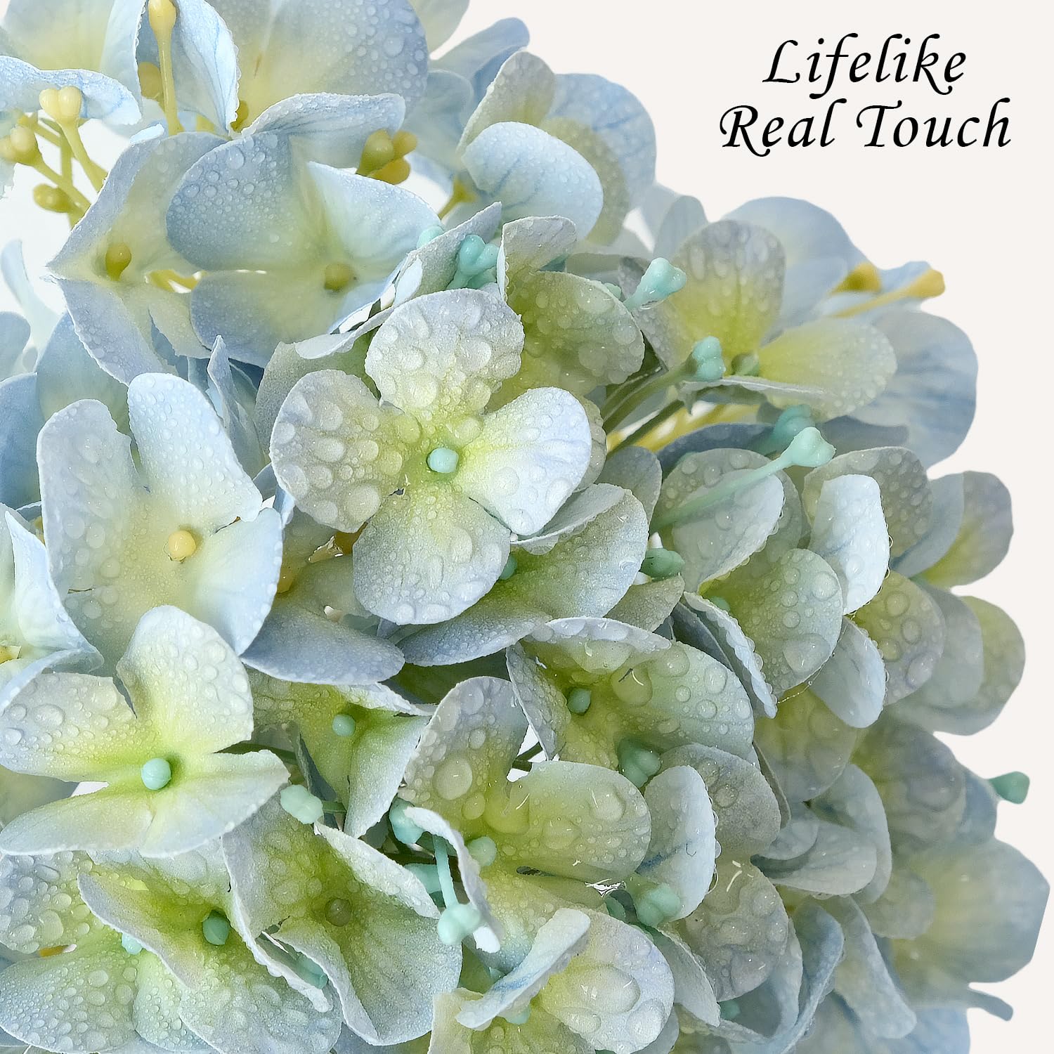 JINWOE bendable silk hydrangea stems for versatile vase arrangements.