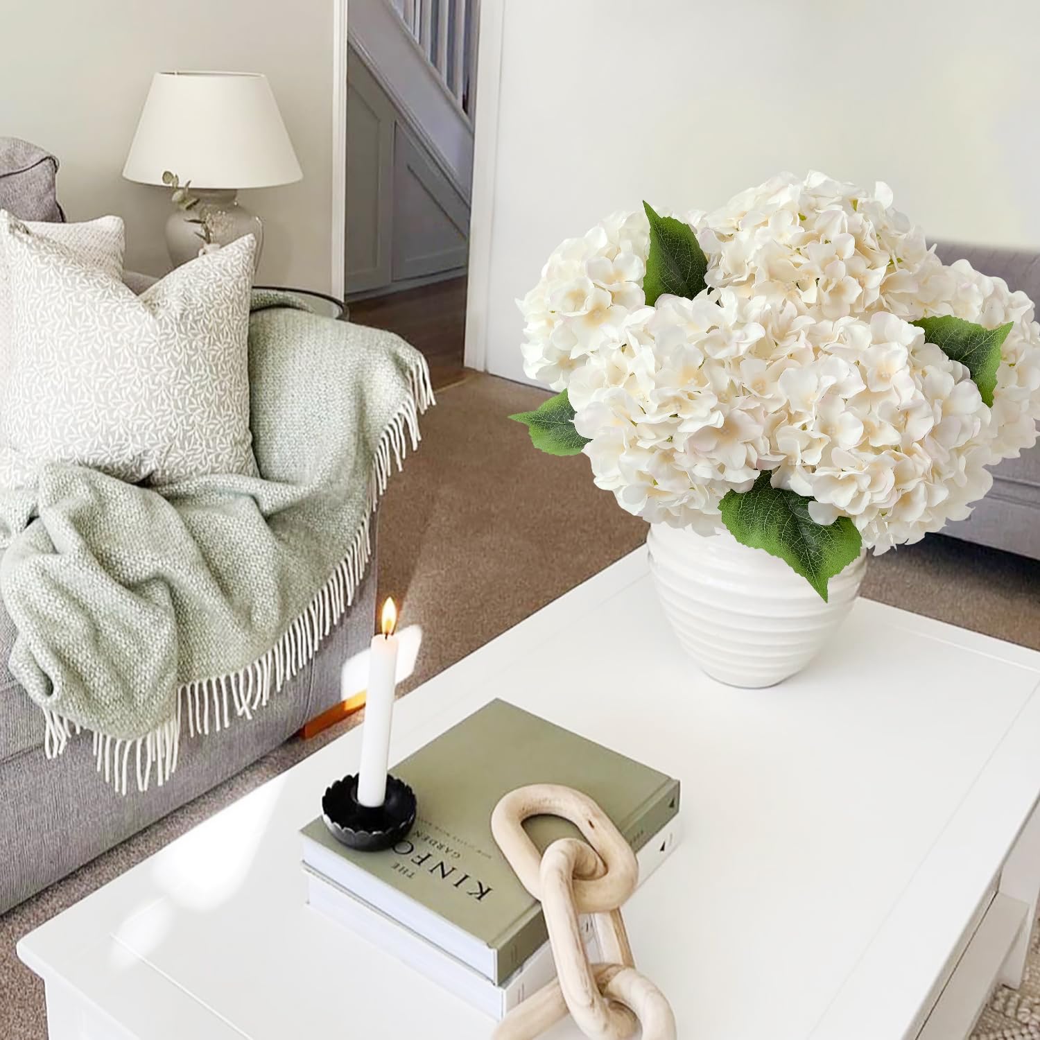 JINWOE hydrangea stems are flexible for easy reshaping