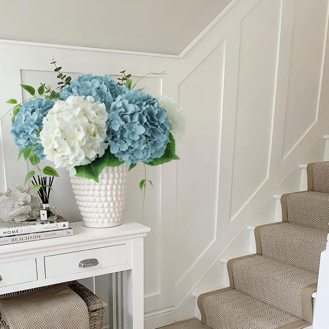 JINWOE home decor hydrangea bloom on shelf or table