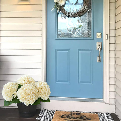 JINWOE Cream yellow hydrangea flowers for living room accents and warm seasonal decor.