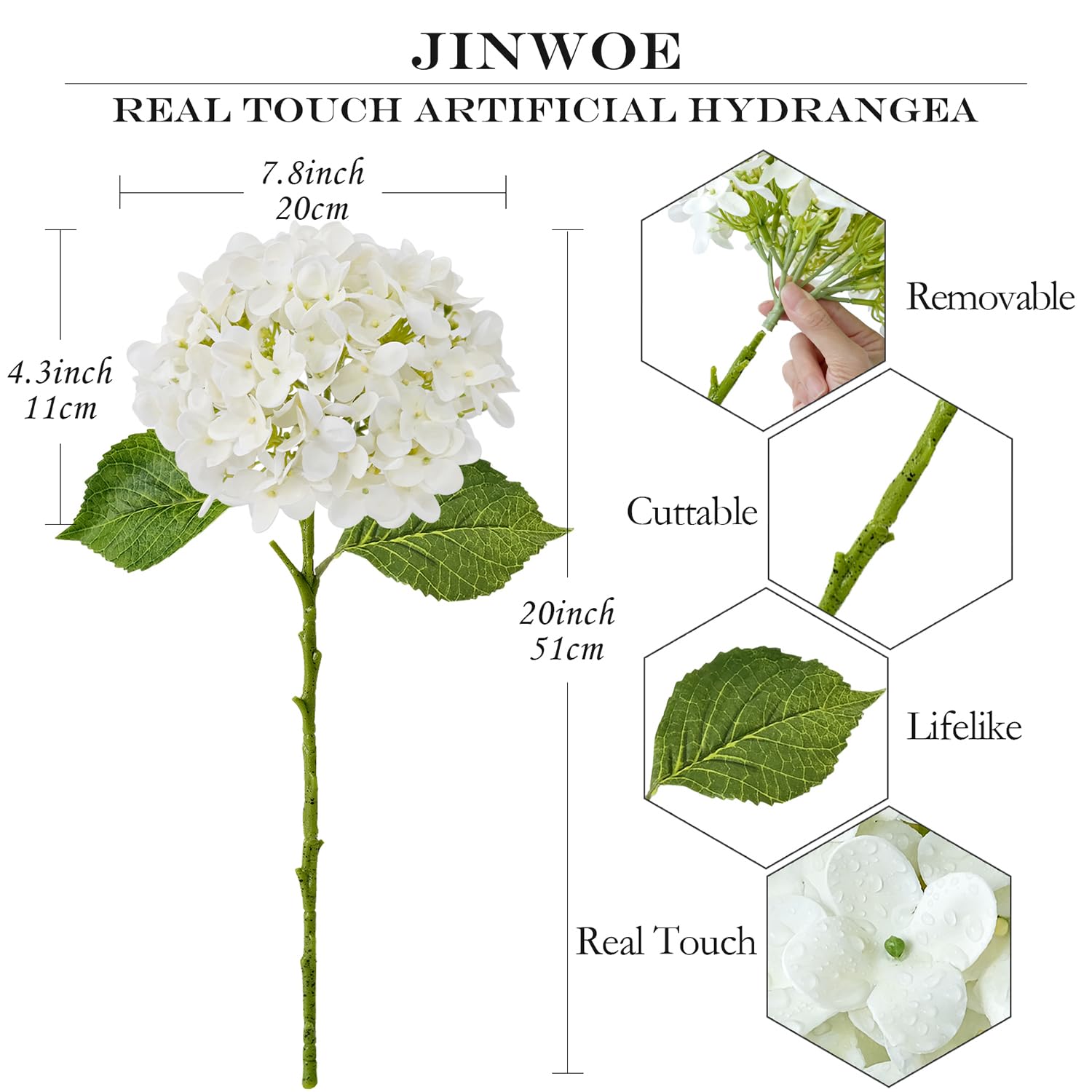 Durable latex petals resemble real blooms for long-lasting displays