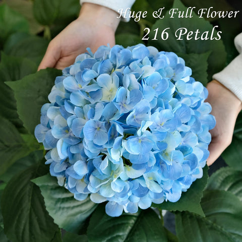 JINWOE hydrangea stems flexible for easy vase fitting.