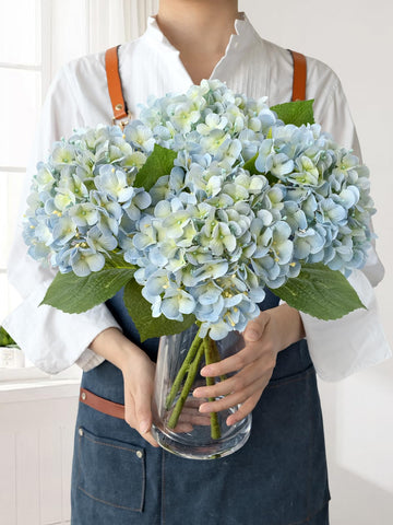 JINWOE light blue hydrangea flowers in a 20-inch bouquet, ideal for centerpieces.