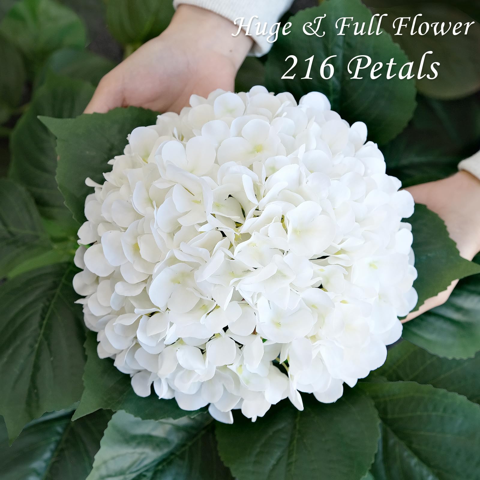 JINWOE Hydrangea 216 petals per flower for lush, realistic bloom