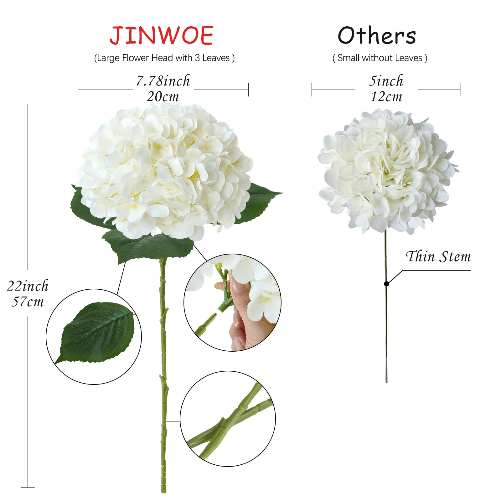 JINWOE 4-pack for easy bouquet assembly and versatile decor