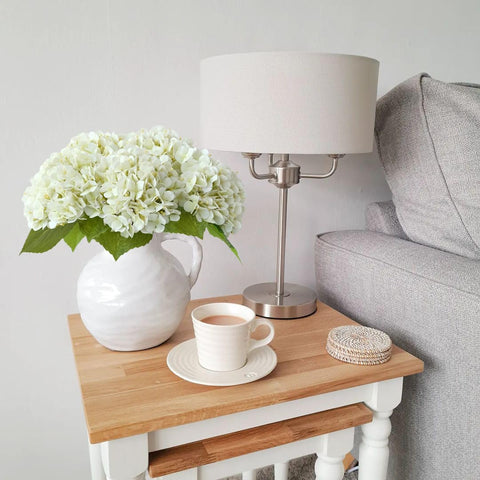 JINWOE White Hydrangea home-decor enhances living spaces with soft florals