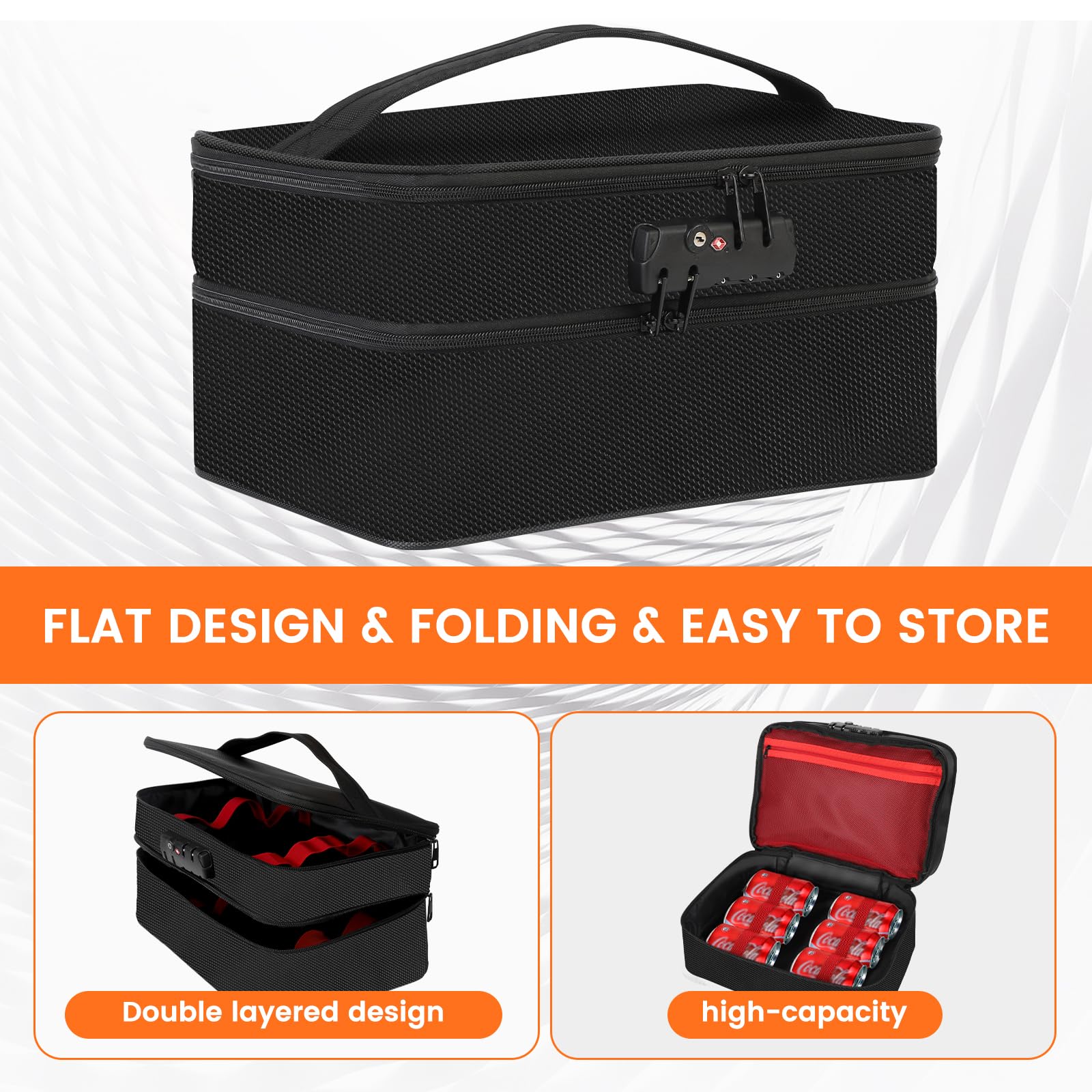 JINXOLET durable nylon exterior with soft inner lining protects items.