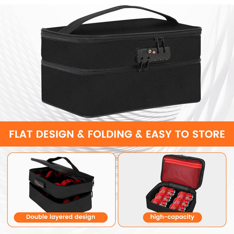 JINXOLET durable nylon exterior with soft inner lining protects items.