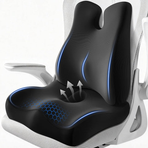 JIPORIER lumbar support pillow on an office chair provides targeted back comfort
