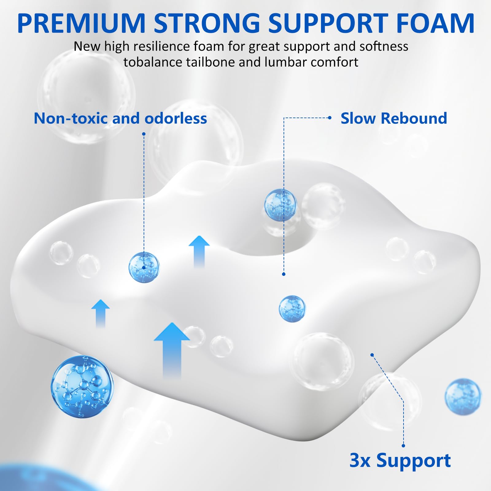 JIPORIER anti-slip bottom keeps cushion stable on smooth chairs