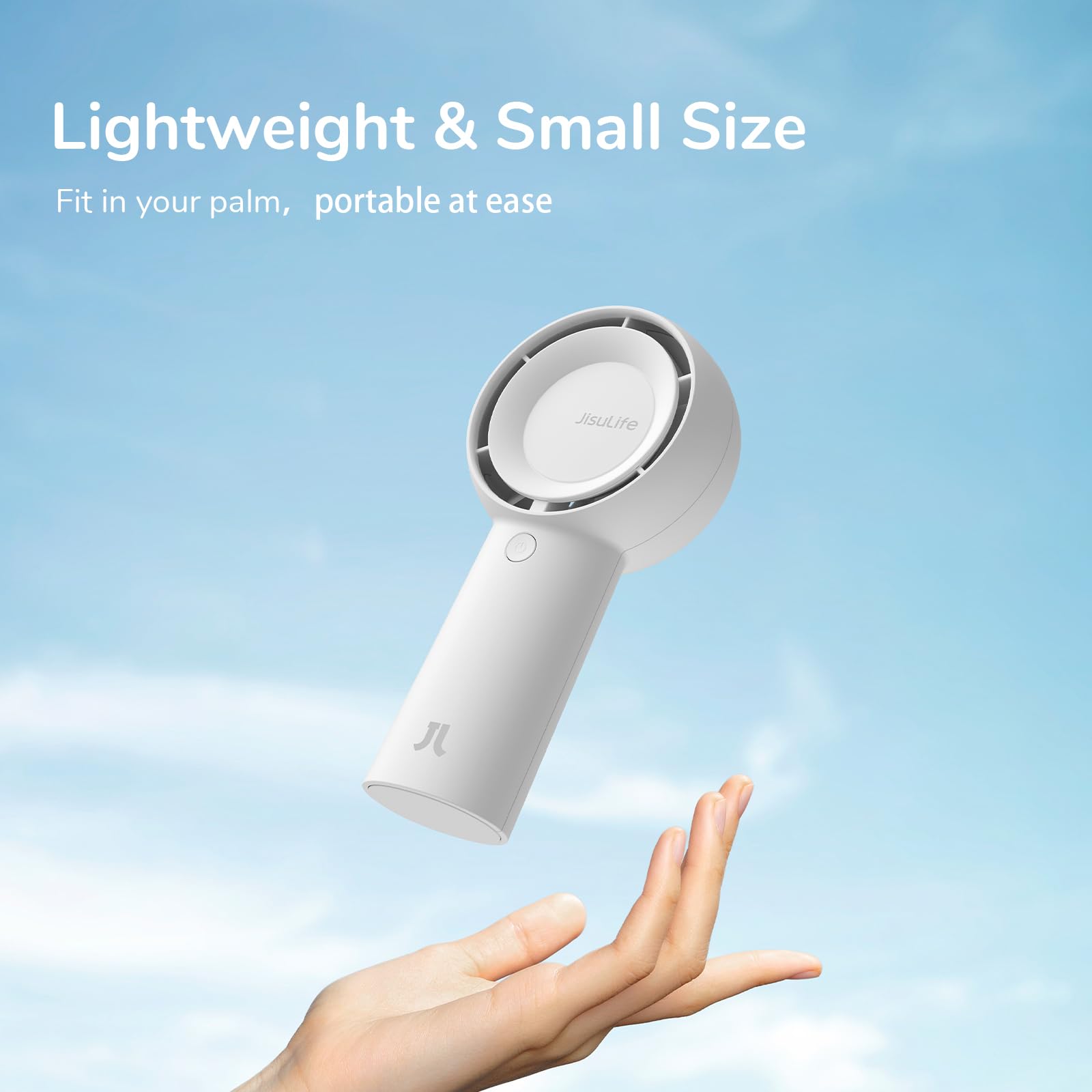 JISULIFE anti-slip desk base keeps the compact fan stable on flat surfaces.