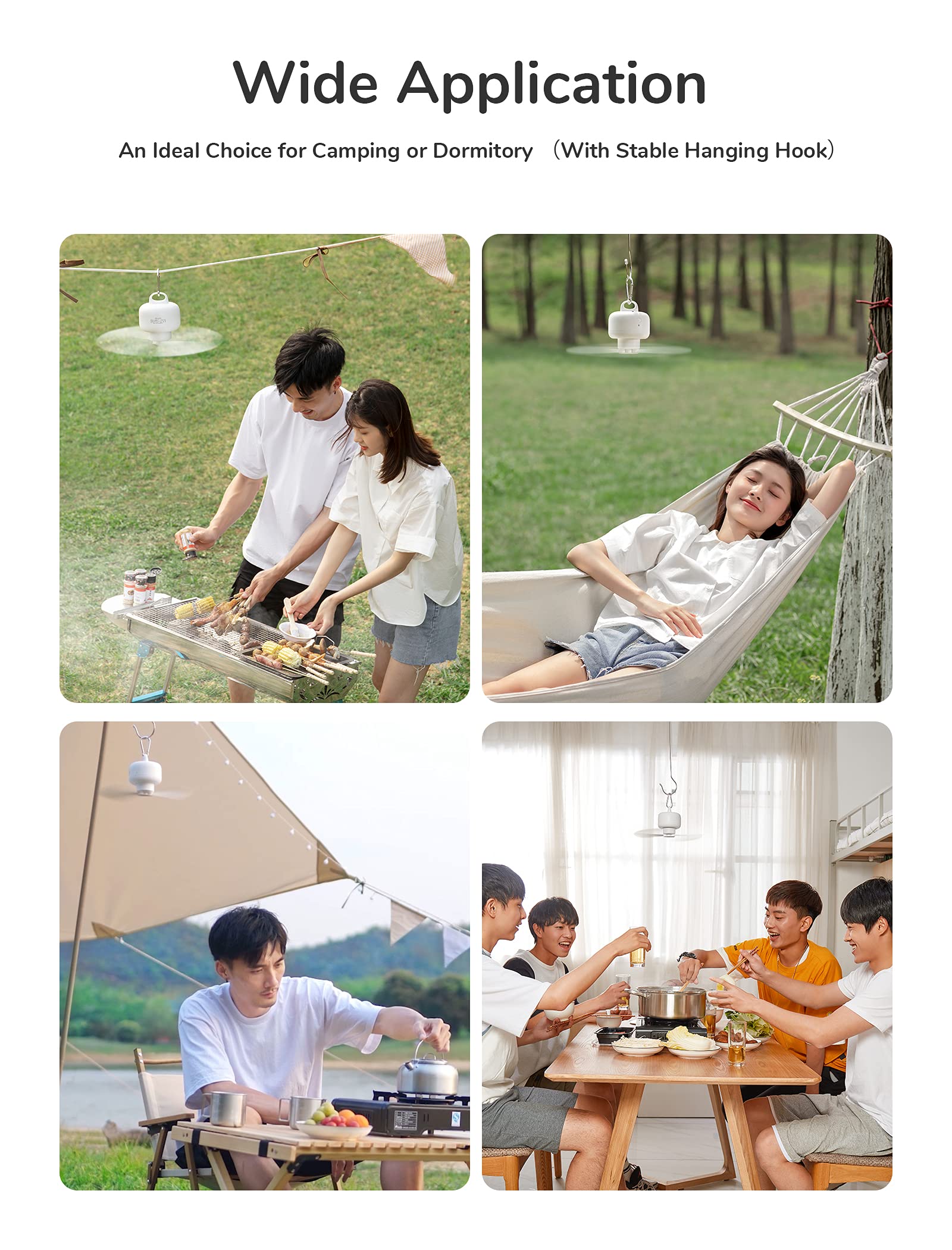 JISULIFE camping fan remote control for easy operation