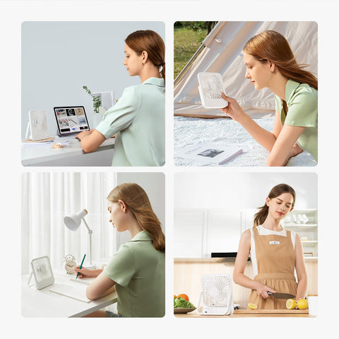 JISULIFE travel-friendly fan provides portable cooling on the go.