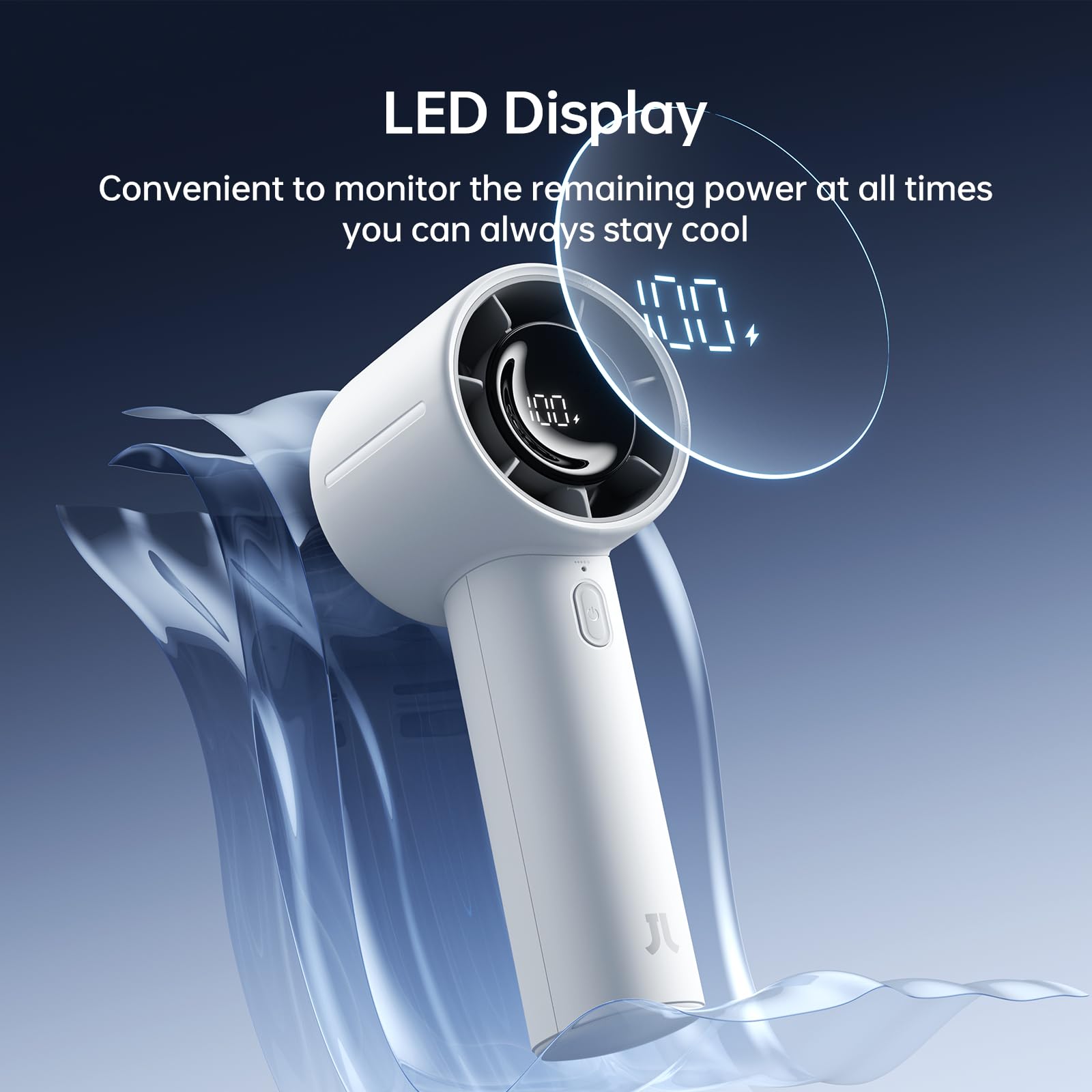 JISULIFE five-speed settings let you tailor airflow from gentle to strong