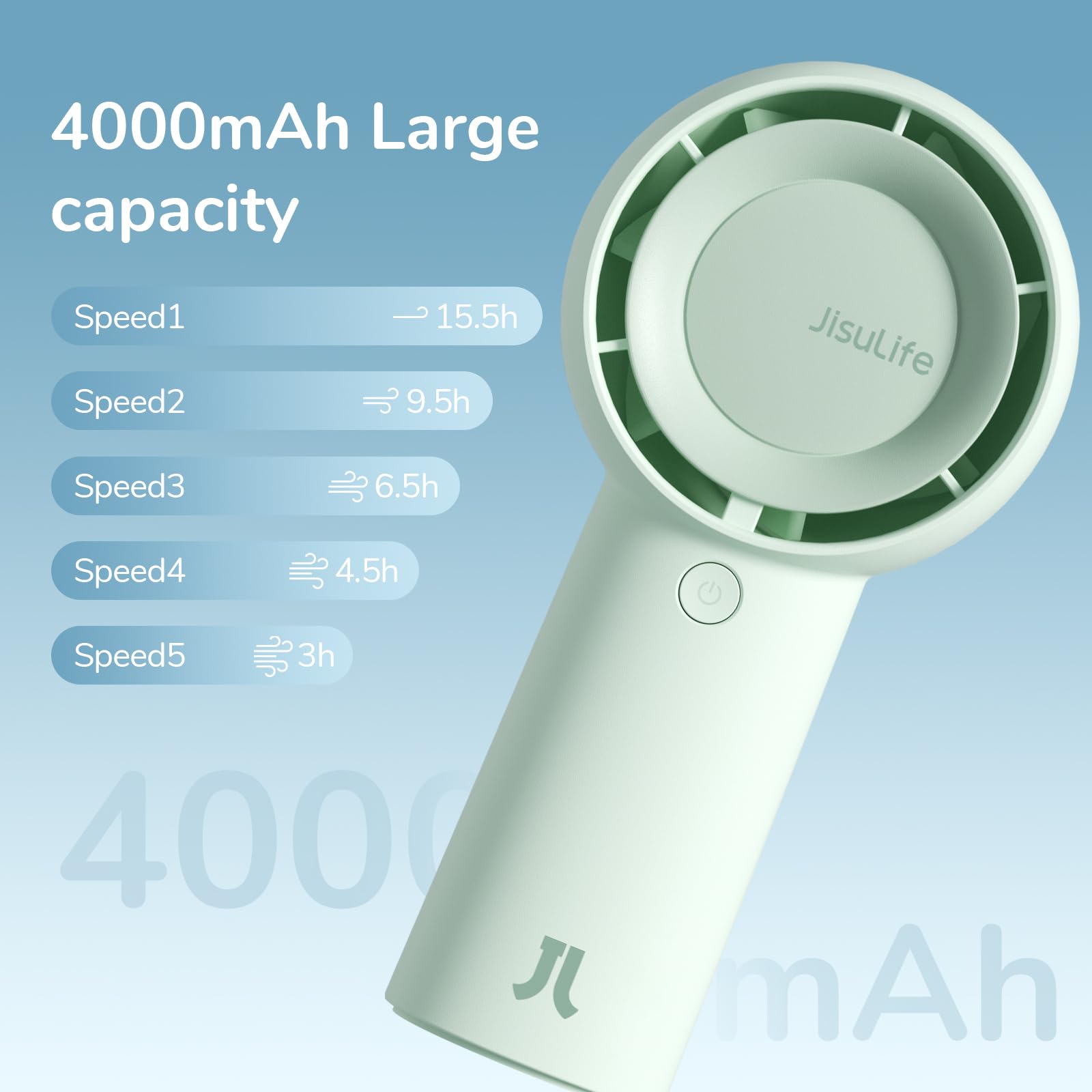 JISULIFE five-speed turbo wind control on the device for customized breeze