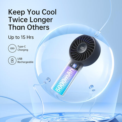 JISULIFE five-speed wind options tailor airflow to comfort