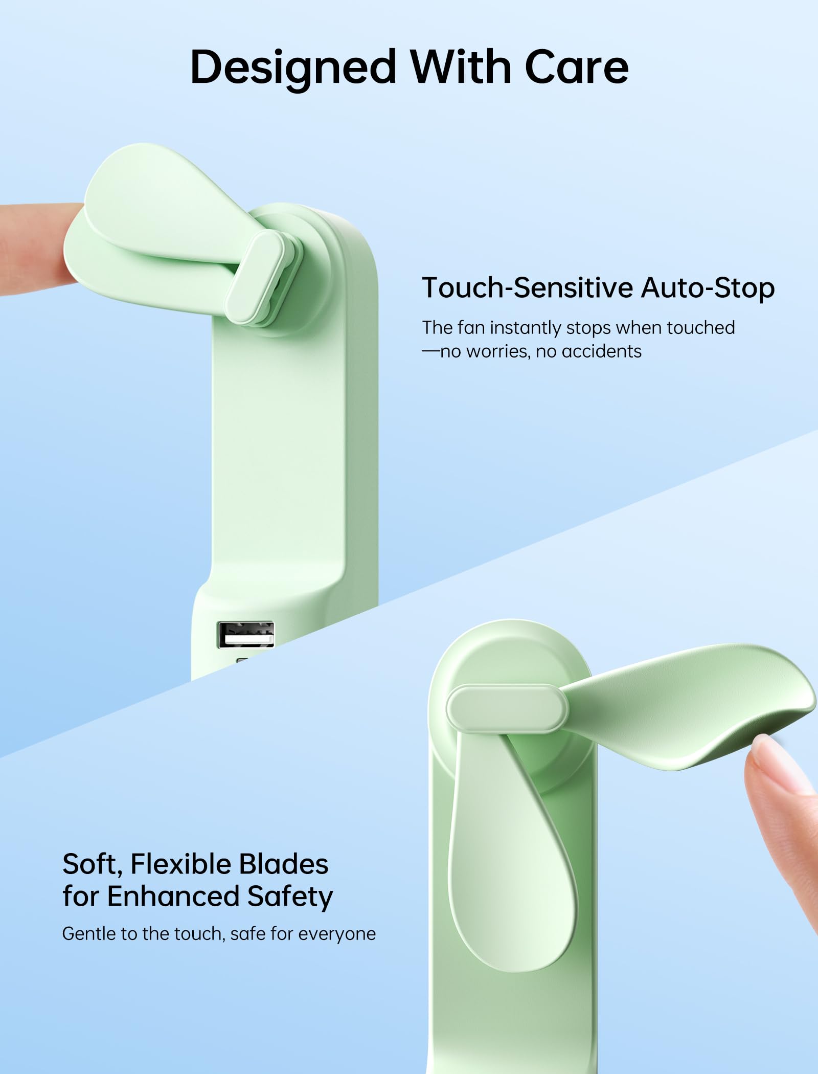 JISULIFE folding 3-stage design with hidden blades for safe storage