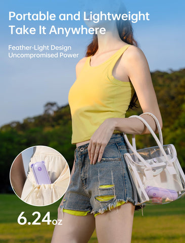 JISULIFE Handheld Fan 8 Plus USB rechargeable with quiet operation