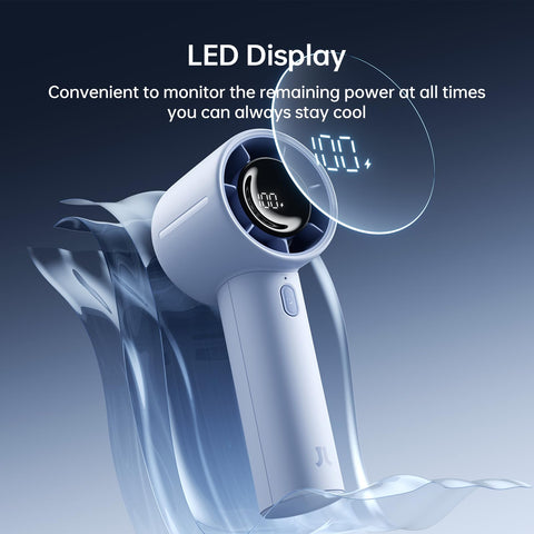 JISULIFE Handheld Fan five-speed settings for personalized comfort.