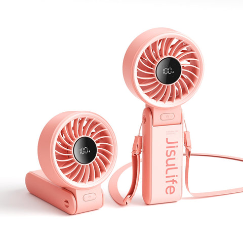 JISULIFE Handheld Fan Life7 foldable desk stand provides on-desk cooling for work.