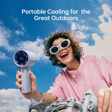 JISULIFE Handheld Fan travel use, perfect for outings and commutes.