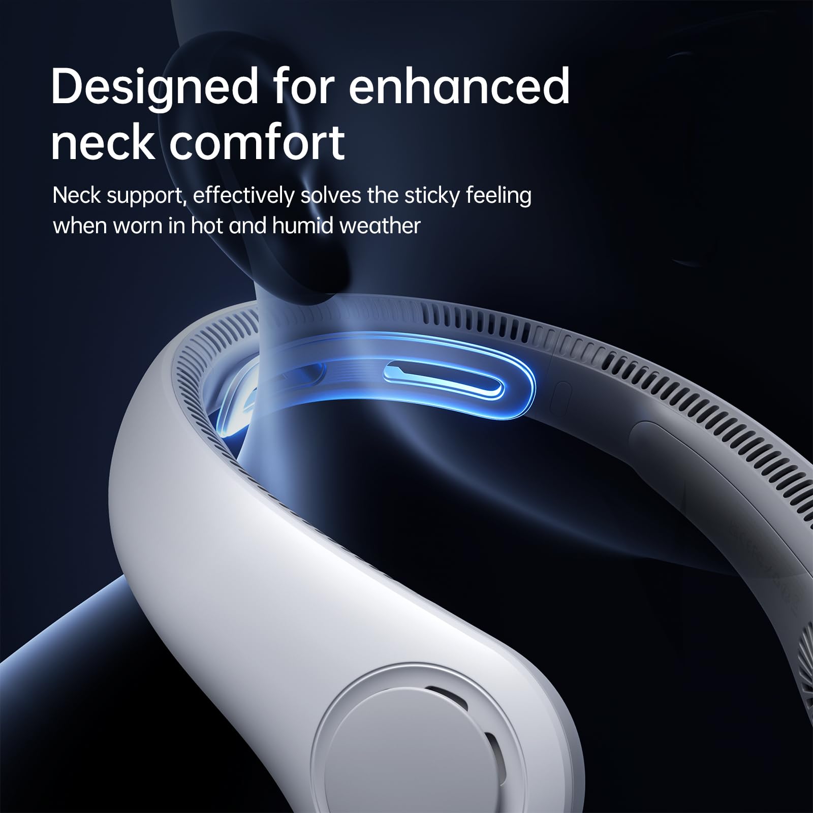 JISULIFE neck fan bladeless safety for snag-free use.