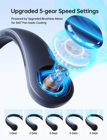JISULIFE hands-free design worn as a fashionable neckband