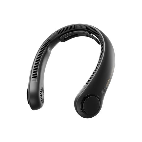 JISULIFE neck fan front view shows compact cooling on the go