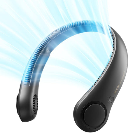 JISULIFE neck fan with wearable design provides hands-free cooling
