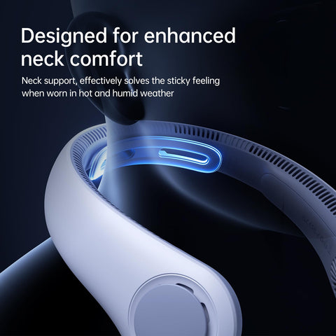 JISULIFE neck fan worn around the neck for hands-free cooling.