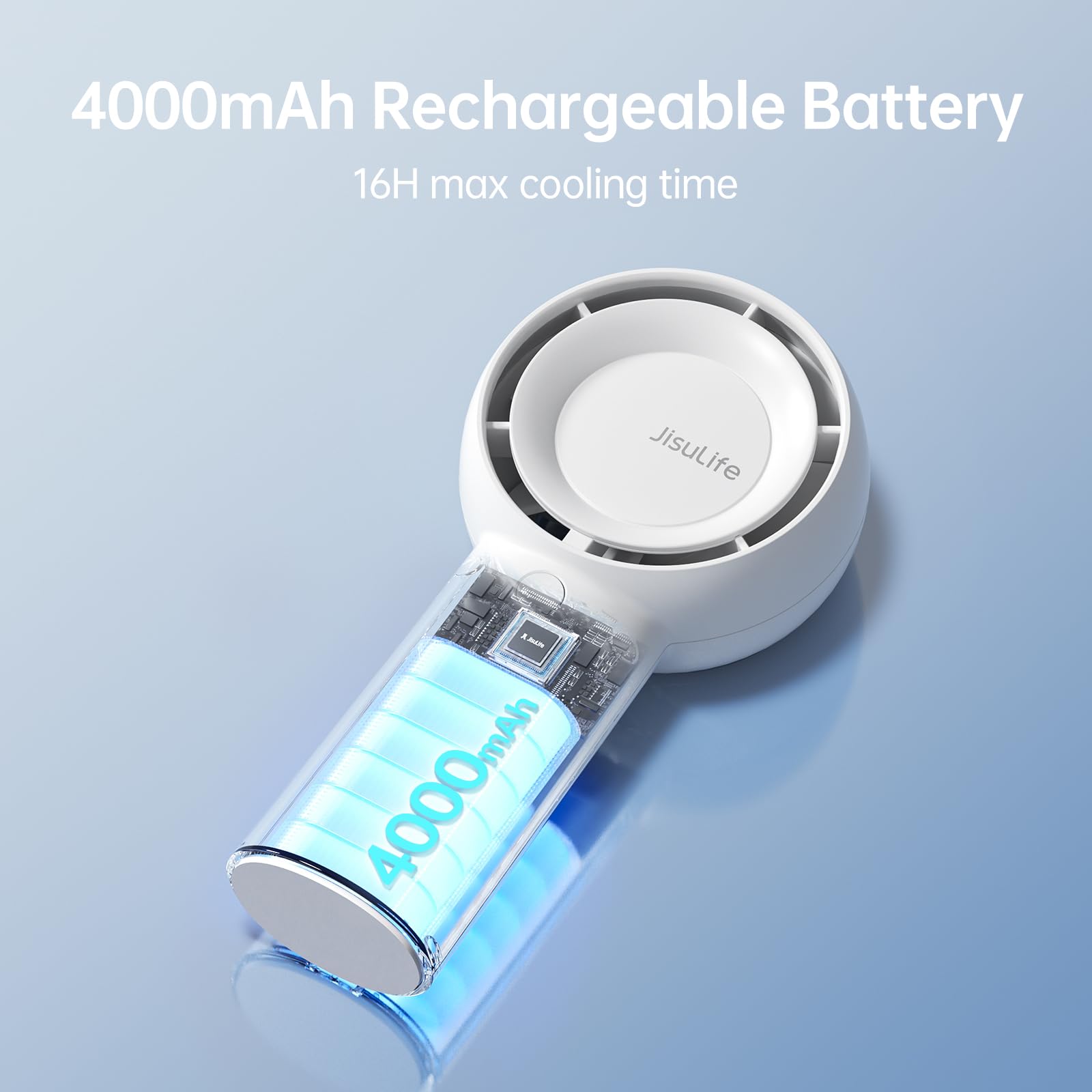 JISULIFE portable desk fan is ideal for travelers seeking compact personal comfort.